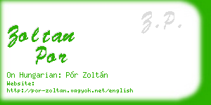 zoltan por business card